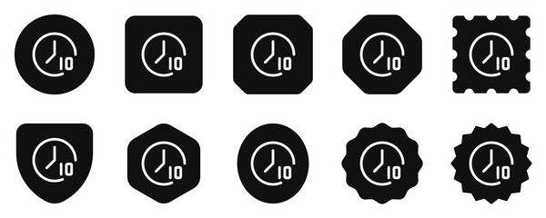 Editable countdown timer 10 seconds vector icon. Part of a big icon set family. Perfect for web and app interfaces, presentations, infographics, etc
