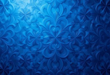 Abstract Blue Floral Pattern Design Background