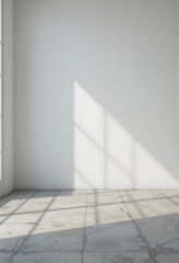 Minimalist Room Interior Sunlight Wall Floor