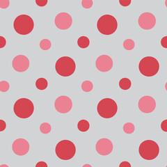 Charming Pink and Red Seamless Dots Pattern for Backgrounds & Textiles.