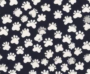Dog bone vector dog paw doodle seamless pattern isolated wallpaper background for pet lovers ,  animals,  bones,  dog breeds