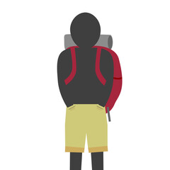 バックパッカーの人のイラスト