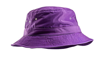 Fototapeta premium Purple Bucket Hat Stylish Rain Protection Headwear