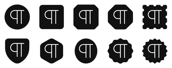 Editable pilcrow, paragraph symbol vector icon. Part of a big icon set family. Perfect for web and app interfaces, presentations, infographics, etc