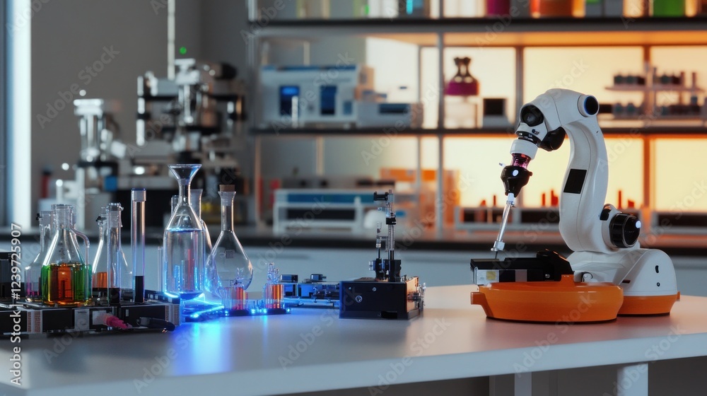 Poster automated scientific research and experiment in laboratory robotics working