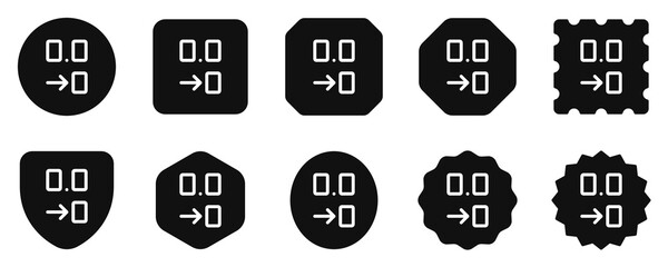 Editable reduce decimal place vector icon. Part of a big icon set family. Perfect for web and app interfaces, presentations, infographics, etc