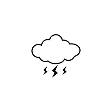 Cloud and thunder icon
