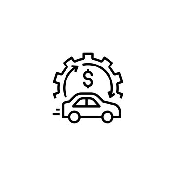 Car maintenance fee icon