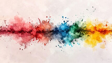 Obraz premium Vibrant and Captivating Watercolor Splash Artwork for Fine Art Graphic Design and Commercial Print Media Use