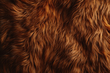 Fototapeta premium Rich and detailed brown animal fur with a warm and fluffy texture