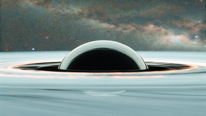 Obraz premium The Majestic Black Hole and Its Glowing Accretion Disk