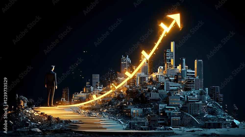 Aufkleber a dramatic glowing progress bar symbolizing the growth and increasing customer satisfaction ratings 
