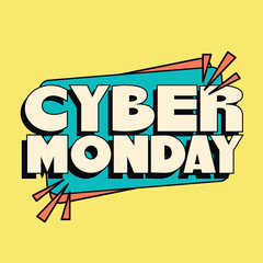 Cyber Monday Vector Banner Sale Promotion Discount