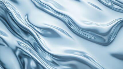 Obraz premium Abstract Flowing Light Blue Liquid With Wavy Textures