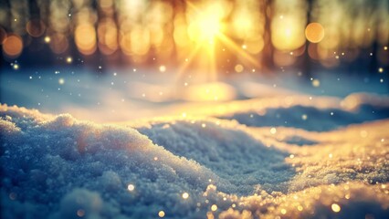 Fototapeta premium Tranquil Winter Wonderland: Vintage Snow Texture Background, Deep Focus Photography - High-Resolution Stock Image