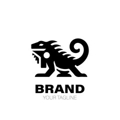 Iguana Logo. Iguana Logo Design. Iguana Logo Brand. Iguana Logo Vector Design Isolated on White Background