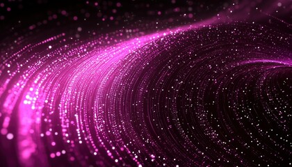 Fototapeta premium Abstract Pink Swirling Galaxy Of Sparkling Lights