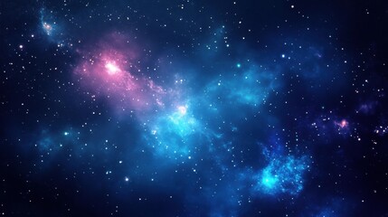 Fototapeta premium Colorful cosmic nebula reveals intricate details in the vast universe during a stellar night. Generative AI