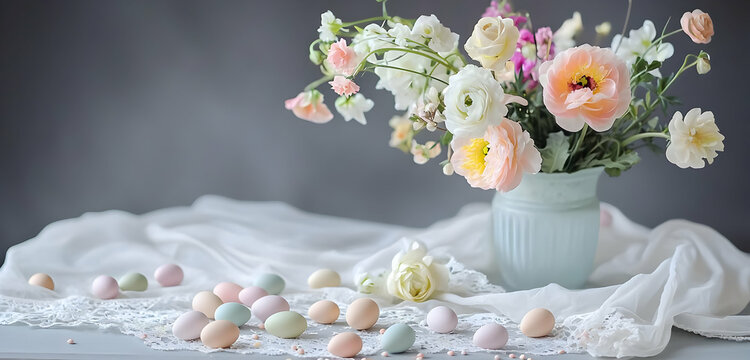 bouquet of white tulips