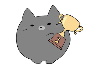 ねこ トロフィー 金