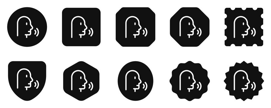 Editable speech recognition, voice command vector icon. Part of a big icon set family. Perfect for web and app interfaces, presentations, infographics, etc