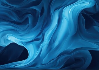 Obraz premium Blue corporate design liquid. Digital abstract background with sleek splash technology motion. 