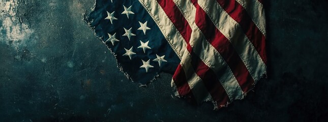 A Weathered American Flag: A Tribute to Patriotism
