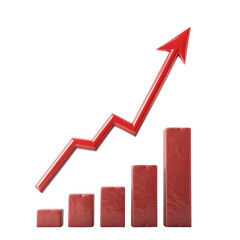 Increasing graph trend symbolizing growth and success