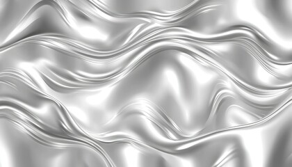 Obraz premium Silver Liquid Abstract Wave Background Design
