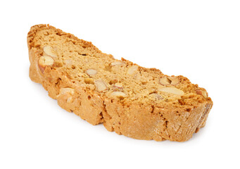Traditional Italian almond biscuit (Cantucci) isolated on white