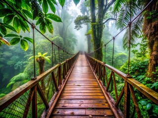 Immerse yourself in Costa Rica's rain-soaked wonders; breathtaking bridge macro photography.
