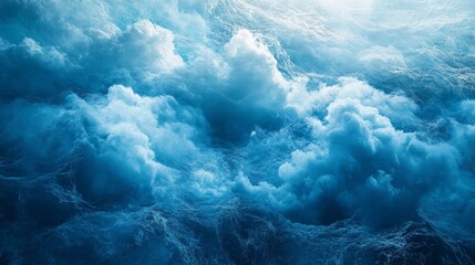 Fototapeta premium Abstract Ocean Waves Blue Water Texture