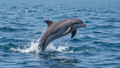 Fototapeta premium Striped Dolphin Leaping from the Ocean