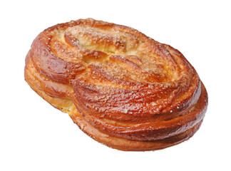 Freshly baked sweet pastry isolated on white