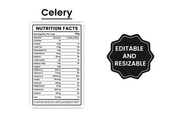 nutritional value of celery,celery nutrition facts,celery dietary information,celery food label,celery nutrition info