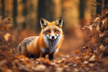 Fototapeta premium red fox in the wild