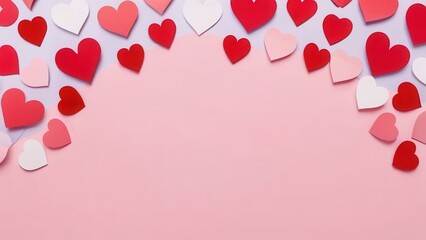 valentine background with hearts