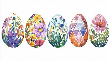 Fototapeta premium easter colorful egg in row 
