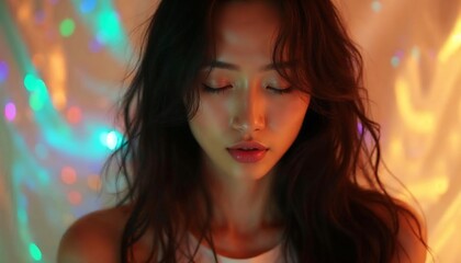 Fototapeta premium yong woman feel sleep