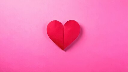 Fototapeta premium pink heart on wooden background