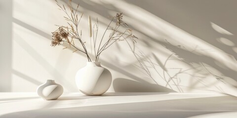 A refined minimalist aesthetic with a soft silver background, Clean lines and gentle shadows, Modern minimalist style