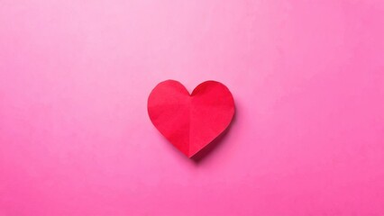 Obraz premium pink heart on wooden background