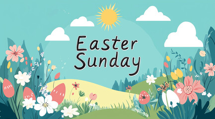 background with leaves easter sunday