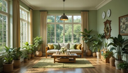 Picture of an elegant living room with a modern relaxed feel that looks refreshing