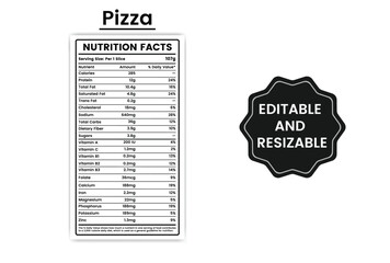 Naklejka premium nutritional value of a slice of pizza,pizza hut nutrition facts,dominos calorie information,pizza hut nutritional value