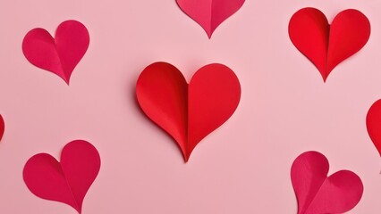 red hearts background