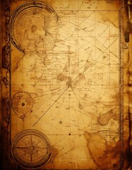 Fototapeta premium aged paper background with grunge map detail 