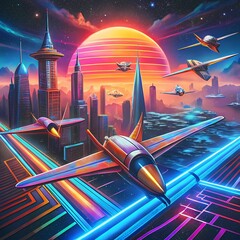 abstract city skyline