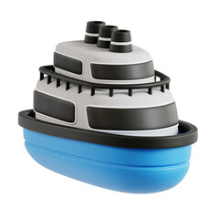Yacht ship 3D icon