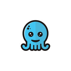 Colourful octopus vector with detailed tentacles, perfect for t-shirt designs, children’s books, and educational materials. Ideal for ocean and marine life themes.